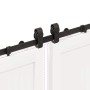 Kit de herrajes para puertas correderas acero negro 366 cm de , Artículos para puertas - Ref: Foro24-3295801, Precio: 203,06 ...