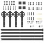 Kit de herrajes para puertas correderas acero negro 400 cm de , Artículos para puertas - Ref: Foro24-3295798, Precio: 133,03 ...