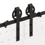 Kit de herrajes para puertas correderas acero negro 400 cm de , Artículos para puertas - Ref: Foro24-3295798, Precio: 133,03 ...
