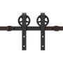 Kit de herrajes para puertas correderas acero negro 400 cm de , Artículos para puertas - Ref: Foro24-3295798, Precio: 133,03 ...