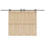 Kit de herrajes para puertas correderas acero negro 366 cm de , Artículos para puertas - Ref: Foro24-3295793, Precio: 80,76 €...