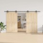 Kit de herrajes para puertas correderas acero negro 366 cm de , Artículos para puertas - Ref: Foro24-3295793, Precio: 80,76 €...