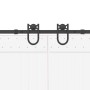 Kit de herrajes para puertas correderas acero negro 366 cm de , Artículos para puertas - Ref: Foro24-3295793, Precio: 80,76 €...