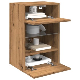 Muebles TV de pared luces LED 2 uds roble artisian 40x30x60,5cm de , Muebles TV - Ref: Foro24-857681, Precio: 86,76 €, Descue...