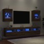 Muebles TV de pared luces LED 2 uds roble artisian 40x30x60,5cm de , Muebles TV - Ref: Foro24-857681, Precio: 86,76 €, Descue...