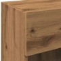 Muebles TV de pared luces LED 2 uds roble artisian 40x30x60,5cm de , Muebles TV - Ref: Foro24-857681, Precio: 86,76 €, Descue...