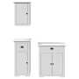 Juego de muebles de baño BODO 3 pzas madera maciza pino blanco de , Muebles de baño - Ref: Foro24-3307647, Precio: 232,20 €, ...