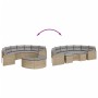 Sofá de jardín semicircular 2 piezas ratán sintético beige en Sofás de exterior | Comprar online en Foru.es