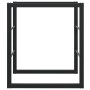 Leñero de acero negro 55x30x61 cm de , Bolsas y soportes de leña - Ref: Foro24-4018464, Precio: 28,22 €, Descuento: %