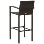 Muebles de bar de jardín 5 pzas ratán PE reposabrazos marrón de vidaXL, Conjuntos de jardín - Ref: Foro24-3064810, Precio: 35...