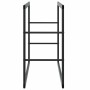 Leñero de acero negro 55x30x61 cm de , Bolsas y soportes de leña - Ref: Foro24-4018464, Precio: 28,22 €, Descuento: %