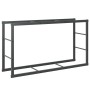 Leñero de acero negro 110x30x61 cm de , Bolsas y soportes de leña - Ref: Foro24-4018466, Precio: 32,10 €, Descuento: %