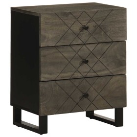 Mesilla de noche negra 50x33x62 cm madera maciza mango de , Mesitas de noche - Ref: Foro24-4017693, Precio: 101,11 €, Descuen...