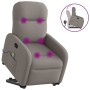 Sillón reclinable de masaje elevable tela gris taupé de , Sillones - Ref: Foro24-3302989, Precio: 283,65 €, Descuento: %