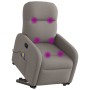 Sillón reclinable de masaje elevable tela gris taupé de , Sillones - Ref: Foro24-3302989, Precio: 283,65 €, Descuento: %