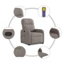 Sillón reclinable de masaje elevable tela gris taupé de , Sillones - Ref: Foro24-3302989, Precio: 283,65 €, Descuento: %