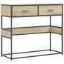 Mesa consola de madera de ingeniería roble Sonoma 90x35x80 cm de , Mesas auxiliares - Ref: Foro24-849175, Precio: 75,89 €, De...