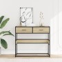 Mesa consola de madera de ingeniería roble Sonoma 90x35x80 cm de , Mesas auxiliares - Ref: Foro24-849175, Precio: 75,89 €, De...
