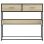 Mesa consola de madera de ingeniería roble Sonoma 90x35x80 cm de , Mesas auxiliares - Ref: Foro24-849175, Precio: 75,89 €, De...
