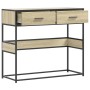 Mesa consola de madera de ingeniería roble Sonoma 90x35x80 cm de , Mesas auxiliares - Ref: Foro24-849175, Precio: 75,89 €, De...