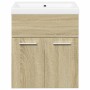 Set de muebles de baño 2 pzas madera contrachapada roble Sonoma de , Muebles de baño - Ref: Foro24-3324982, Precio: 125,89 €,...