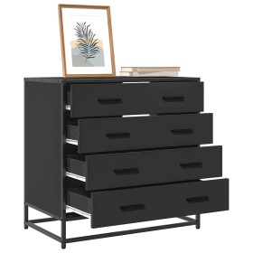 Cajonera de madera contrachapada negro 70x41x70 cm de , Cajoneras - Ref: Foro24-849079, Precio: 122,60 €, Descuento: %