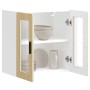 Armario de pared para cocina puerta cristal Porto roble sonoma de , Armarios de cocina - Ref: Foro24-854150, Precio: 70,43 €,...