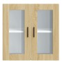 Armario de pared para cocina puerta cristal Porto roble sonoma de , Armarios de cocina - Ref: Foro24-854150, Precio: 70,43 €,...