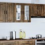 Armario de pared para cocina puerta cristal Porto roble ahumado de , Armarios de cocina - Ref: Foro24-854152, Precio: 67,25 €...