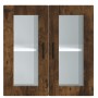 Armario de pared para cocina puerta cristal Porto roble ahumado de , Armarios de cocina - Ref: Foro24-854152, Precio: 67,25 €...