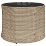 Set de sofá de jardín semicircular 3 pzas ratán sintético beige en Sofás de exterior | Comprar online en Foru.es