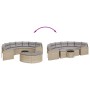 Set de sofá de jardín semicircular 3 pzas ratán sintético beige en Sofás de exterior | Comprar online en Foru.es