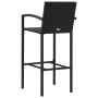 Mesa y taburetes altos jardín y cojines 5 pzas ratán PE negro de vidaXL, Conjuntos de jardín - Ref: Foro24-3064840, Precio: 3...