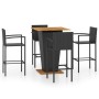 Conjunto de bar para jardín 5 piezas negro de vidaXL, Conjuntos de jardín - Ref: Foro24-3064870, Precio: 464,02 €, Descuento: %
