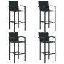 Conjunto de bar para jardín 5 piezas negro de vidaXL, Conjuntos de jardín - Ref: Foro24-3064870, Precio: 464,02 €, Descuento: %