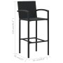 Conjunto de bar para jardín 5 piezas negro de vidaXL, Conjuntos de jardín - Ref: Foro24-3064870, Precio: 464,02 €, Descuento: %