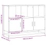 Aparador de madera de ingeniería gris sonoma 100x35x76 cm de , Aparadores - Ref: Foro24-849032, Precio: 101,40 €, Descuento: %