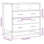 Cajonera de madera contrachapada gris sonoma 70x41x70 cm de , Cajoneras - Ref: Foro24-849087, Precio: 122,09 €, Descuento: %