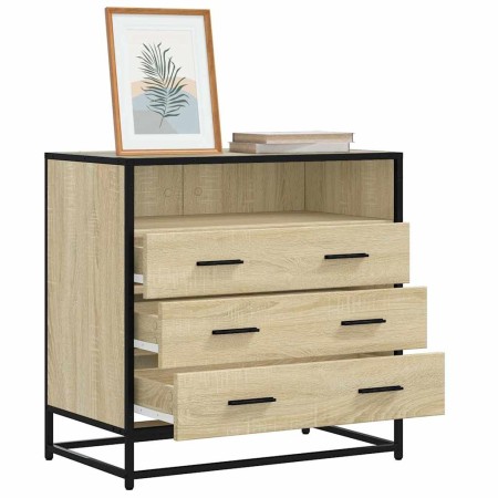 Cajonera de madera contrachapada color roble sonoma 70x41x70 cm de , Cajoneras - Ref: Foro24-849085, Precio: 118,39 €, Descue...