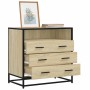 Cajonera de madera contrachapada color roble sonoma 70x41x70 cm de , Cajoneras - Ref: Foro24-849085, Precio: 118,39 €, Descue...
