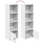 Estantería de madera de ingeniería blanca 31x24x102 cm de , Librerías y estanterías - Ref: Foro24-860337, Precio: 48,91 €, De...