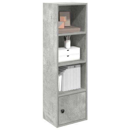 Estantería de madera de ingeniería gris hormigón 31x24x102 cm de , Librerías y estanterías - Ref: Foro24-860340, Precio: 47,7...