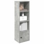 Estantería de madera de ingeniería gris hormigón 31x24x102 cm de , Librerías y estanterías - Ref: Foro24-860340, Precio: 47,7...