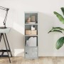 Estantería de madera de ingeniería gris hormigón 31x24x102 cm de , Librerías y estanterías - Ref: Foro24-860340, Precio: 47,7...