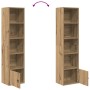 Estantería de madera de ingeniería roble artisan 31x24x127 cm de , Librerías y estanterías - Ref: Foro24-860354, Precio: 59,5...