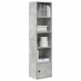Estantería de madera de ingeniería gris hormigón 31x24x127 cm de , Librerías y estanterías - Ref: Foro24-860349, Precio: 55,0...