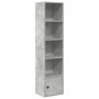 Estantería de madera de ingeniería gris hormigón 31x24x127 cm de , Librerías y estanterías - Ref: Foro24-860349, Precio: 55,0...