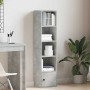 Estantería de madera de ingeniería gris hormigón 31x24x127 cm de , Librerías y estanterías - Ref: Foro24-860349, Precio: 55,0...