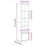 Estantería de madera de ingeniería gris hormigón 31x24x127 cm de , Librerías y estanterías - Ref: Foro24-860349, Precio: 55,0...