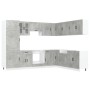 Mueble cocina Kalmar gris hormigón 14 pzas madera contrachapada de , Armarios de cocina - Ref: Foro24-3314975, Precio: 961,41...